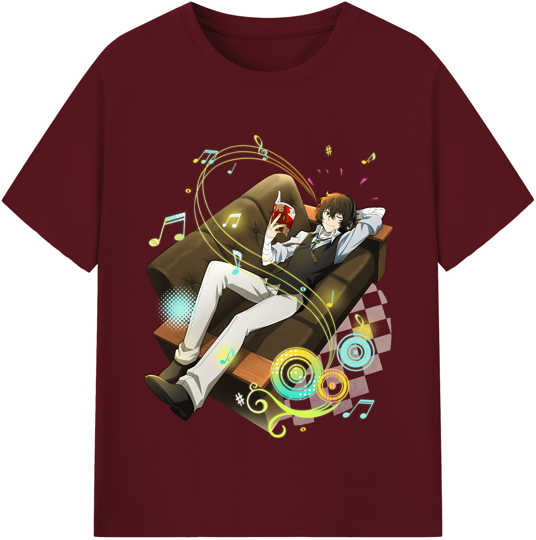 （画像用） 文豪ストレイドッグス Bungo Stray Dogs 綿100％半袖Tシャツ（フロントプリント）
